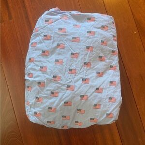 Tommy Hilfiger 100% Cotton FittedSheet Twin Flags USA Design Red White Blue